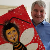 Die Künstlerin Mom Bee hat mein Wahlkampfplakat "bearbeitet".